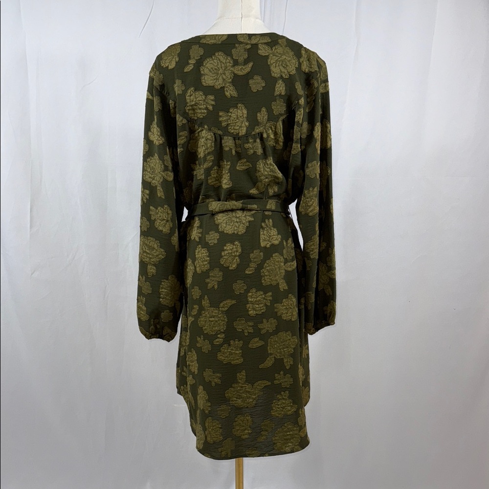 The Pioneer Woman Olive Floral Long Sleeve Dress - Picture 3 of 4